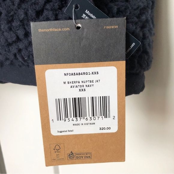NEW The North Face Sherpa Nuptse Aviator Navy Jacket Womens XS Mens XXS Unisex - Picture 5 of 11